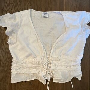 Princess Polly White Tie Top